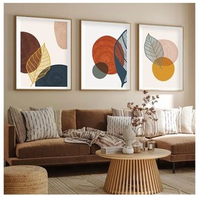 SET 3x Foto in cornice 50x70 cm colorato