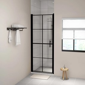 Porta Per Doccia İn Vetro Temperato 91x195 Cm Nera /