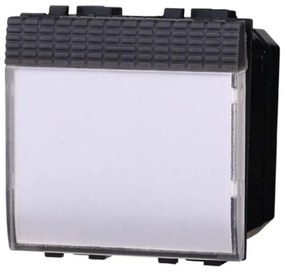 Pulsante portanome 2 moduli nero compatibile anche con BTicino Livinglight