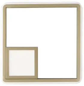 Applique DOWEL 25x25 cm in metallo verniciato Oro