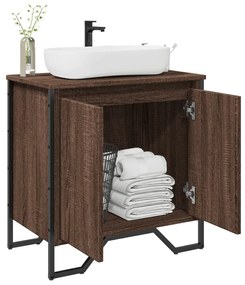 Mobile Lavabo Bagno Rovere Marrone 60x35x60cm İn Truciolato /