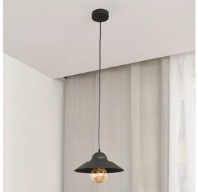 Lampadario a sospensione con filo SORAPIS 1xE27/15W/230V nero