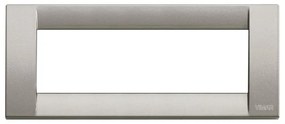 Placca 6 moduli in zama serie Idea  VIMAR titanio metallizato