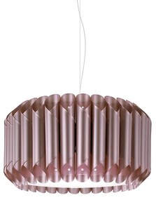 Sospensione Moderna 1 Luce Louise In Polilux Rosa Metallico D50 Made In Italy