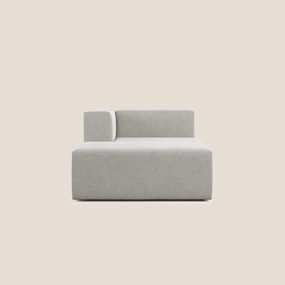 Nettuno modulo chaise longue in morbido tessuto bouclè T07