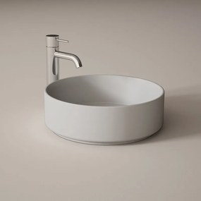 Lavabo da appoggio Colors tondo in ceramica L 37 x P 37 x H 12 cm grigio