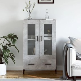 Credenza Grigio Cemento 69,5x31x115 Cm İn Legno Multistrato /
