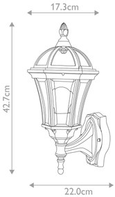 Garden Zone - Applique da esterno LEDBURY 1xE27/100W/230V IP44