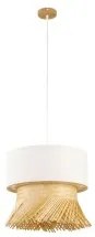 Lampadario DKD Home Decor Poliestere Bambù (40 x 40 x 39 cm)