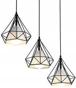 LAMPADA DA SOFFITTO PENSILE IN STILE LOFT BELLO 3X E27