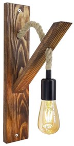 Lampada da parete AHSAP 1x E27/40W/230V, pino/noce