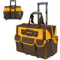 Borsa porta attrezzi 19 tasche base rigida Portattrezzi utensili trolley Ingco HRRTB2015