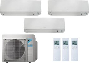 Climatizzatore Trial Split Reversibile Daikin Perfera All Season A+++/A++ 7000 + 7000 + 9000 BTU Inverter Wi-Fi (3MXM68A + FTXM20A + FTXM20A +