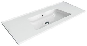 Flaminia Bloom BM120L lavabo 122 cm sospeso o su mobile in ceramica bianco