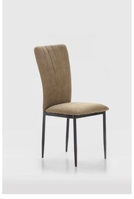 Set di sedie da pranzo kaki 4 pz Holly - Marckeric