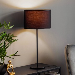 Luminex Lampada da tavolo Soho, cilindrica 56 cm nero/oro