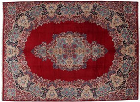 Kerman Tappeto 300 x 410 Blu (Iran) Annodato A Mano