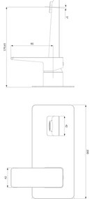 OMNIRES PM7415CR - Miscelatore lavabo incasso PARMA cromo