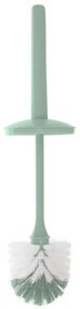 Scopino wc da appoggio verde acqua in plastica con portascopino