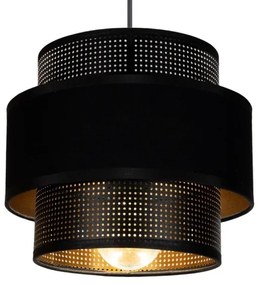 Lampadario a sospensione con filo NESS 1xE27/60W/230V nero