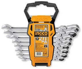 Set 8 chiavi fisse-cricchetto snodate 8-19MM