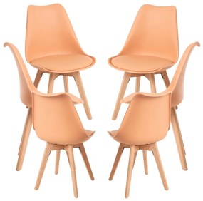 Pack 6 Sedie Synk Basic - Arancione chiaro
