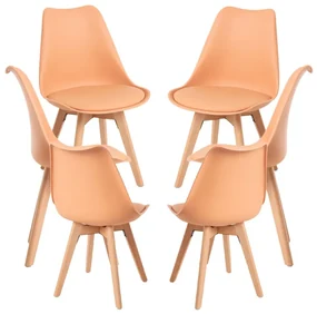 Pack 6 Sedie Synk Basic - Arancione chiaro
