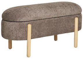 Panchina marrone con rivestimento in bouclé Branca – House Nordic