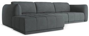Divano angolare grigio scuro (con penisola a sinistra) Hoku – Makamii
