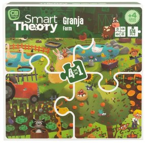 Puzzle per Bambini Colorbaby 4 in 1 174 Pezzi Fattoria 68 x 68 cm (6 Unità)