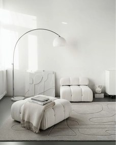 Tappeto in lana grigio chiaro 133x190 cm Morphic - Agnella