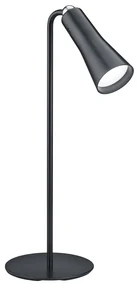 Lampada da tavolo moderna nera ricaricabile con dimmer a 3 livelli - Samuel