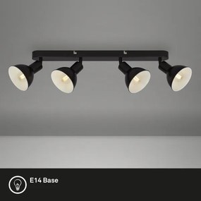 Brilo - Faretto RETRO 4xE14/25W/230V nero