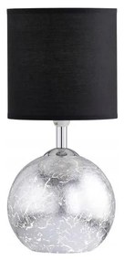Wofi 8149.02.70.6010 - Lampada da tavolo CARMEN 1xE14/40W/230V nera/argento
