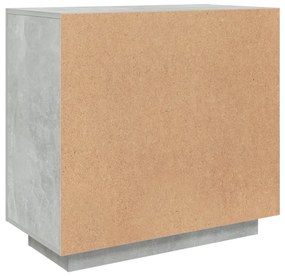 Credenza grigio cemento 80x40x75 cm in legno compensato