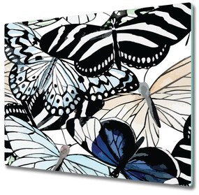 Tagliere in vetro Farfalle e fiori 60x52 cm
