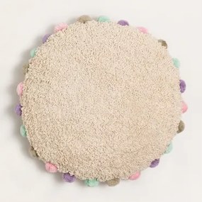 Cuscino rotondo in cotone (Ø44 cm) Vayana Multicolore Fresh - Sklum