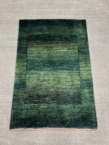 Loribaft Tappeto 60 x 90 Verde (Iran) Annodato A Mano