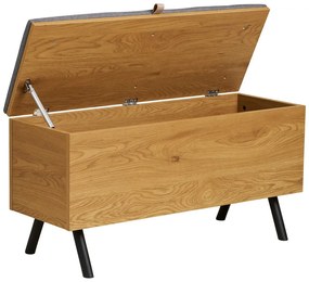 Cassapanca di colore naturale con effetto rovere 92x48x33 cm Barco – House Nordic