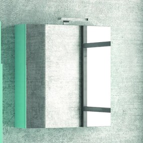 Composizione mobili bagno sospesi 60 cm con lavabo, colonna, specchio e pensile SP-60A - KAMALU
