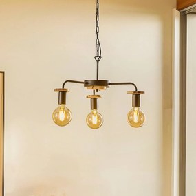 Envostar Yorik sospensione dischi legno 3 luci