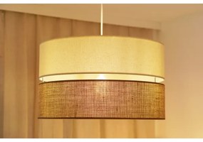Brilagi - Lampadario a cavo ROYAL YUTE 1xE27/15W/230V Ø 40 cm beige crema