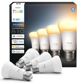 Set da 4 lampadine LED dimmerabili Philips Hue WHITE AMBIANCE E27/6W/230V 1000-20000K