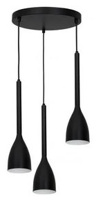 Lampadario su corda ISTAPPAR 3xE27/60W/230V nero