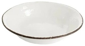 Piatto Fondo cm 21 in Ceramica - Set 6 pz - Colore Bianco Latte -