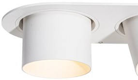 Faretto da incasso rotondo bianco GU10 70 mm orientabile a 2 luci - Installa