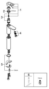 GROHE 23764000 - Miscelatore lavabo BAULOOP DN 15, cromo lucido