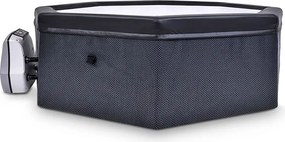 Vasca Idromassaggio Piscina Spa Semirigida Ottavia 4 Adulti 2 Bambini 1000 L 193x193x70 cm in PVC Grigio...