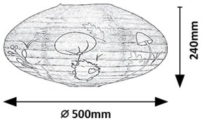 Rabalux 71190 - Paralume per bambini per lampadario HEDGY max. 40W diametro 50 cm