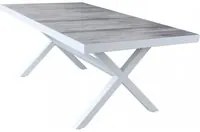 Tavolo Mackay 200x100x75 h cm in Alluminio Bianco